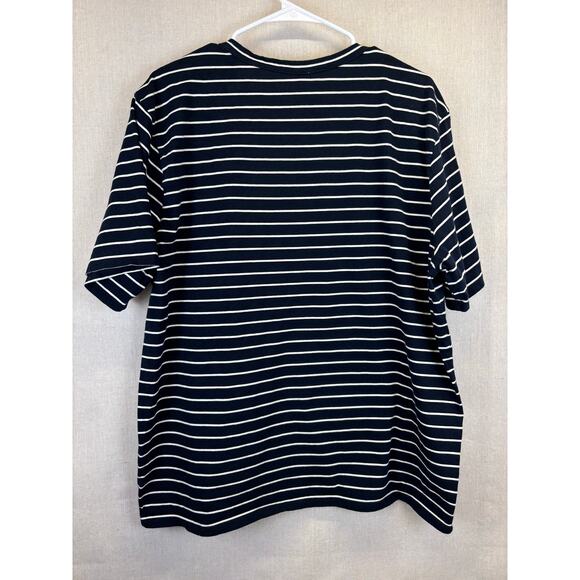 Kule Mister Men's XL navy and white stripe t-shirt 100% cotton crew neck‎ - Picture 4 of 6